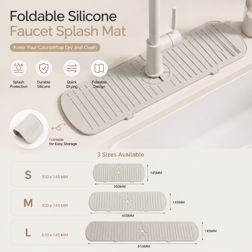 Silicone Faucet Mat Sink Splas - огляд і ціна Silicone Tap Washer